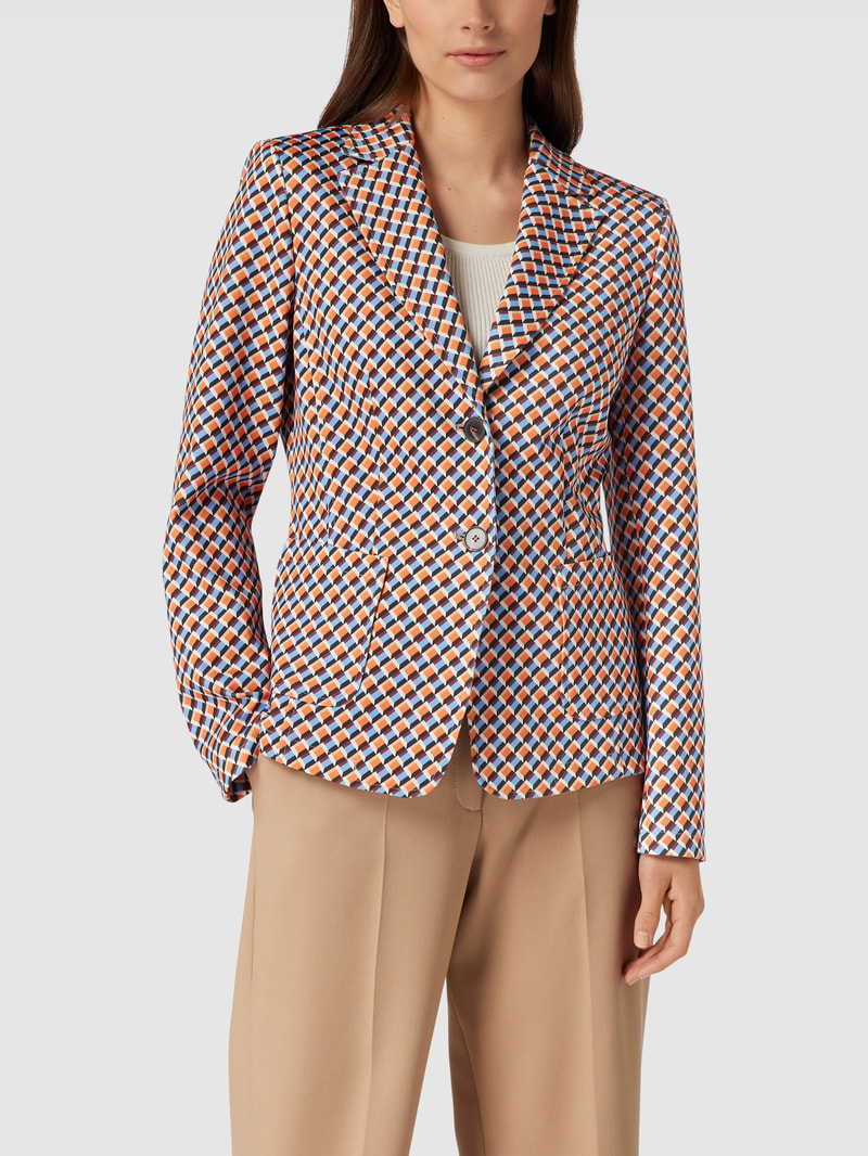 Blazer mit Allover-Muster in orange