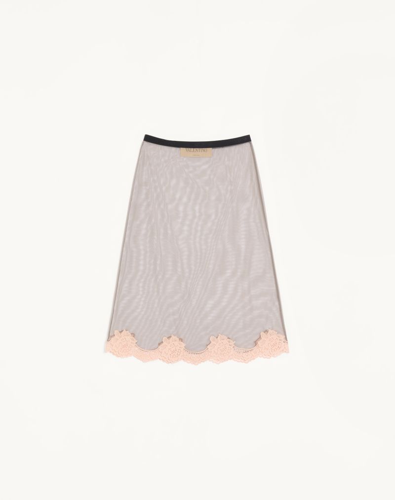 Saia midi de tule