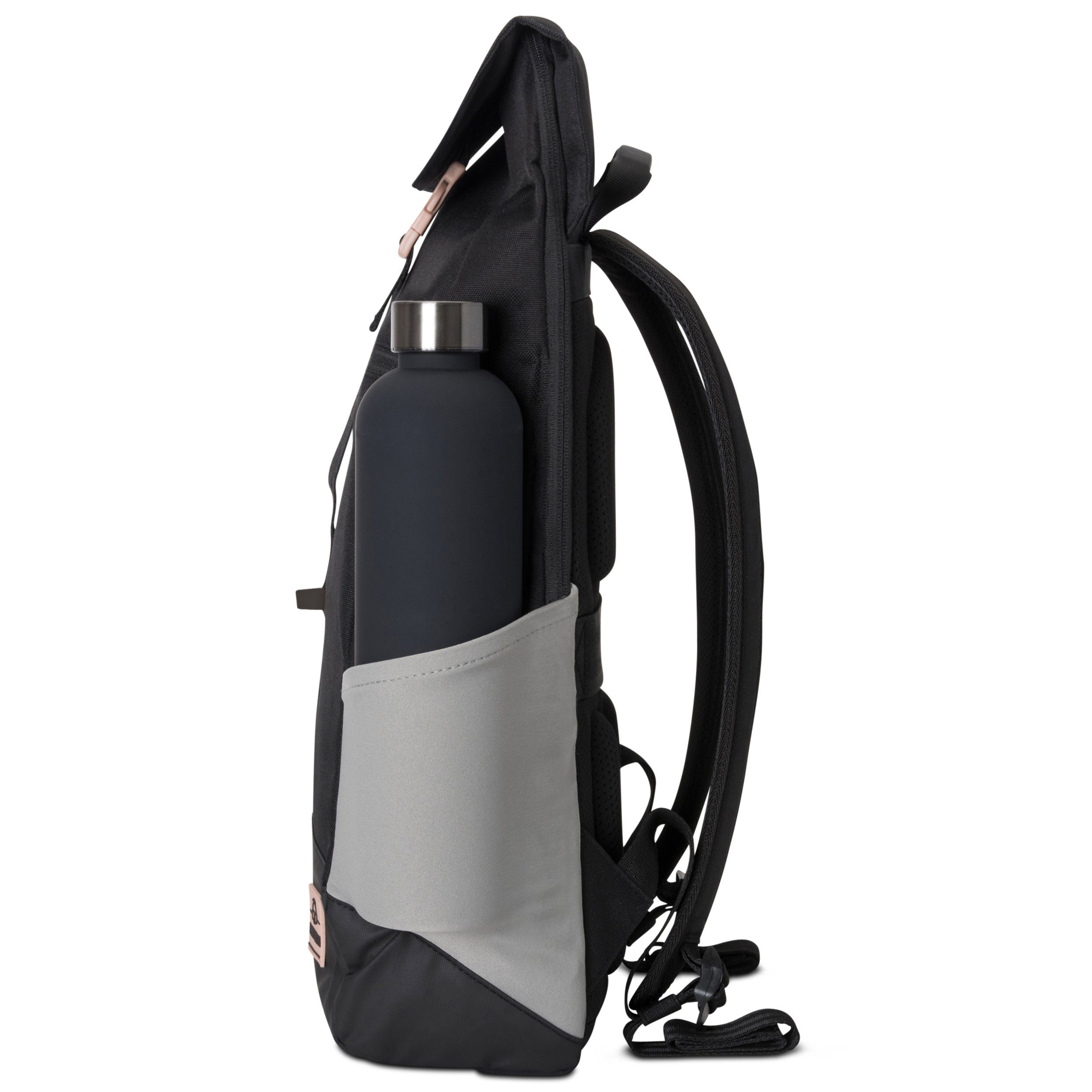 Johnny Urban Cityrucksack MIKA, Rolltop Damen Herren, Laptop Fach, Flexible Größe, Gepolstertes Laptopfach, Wasserabweisend