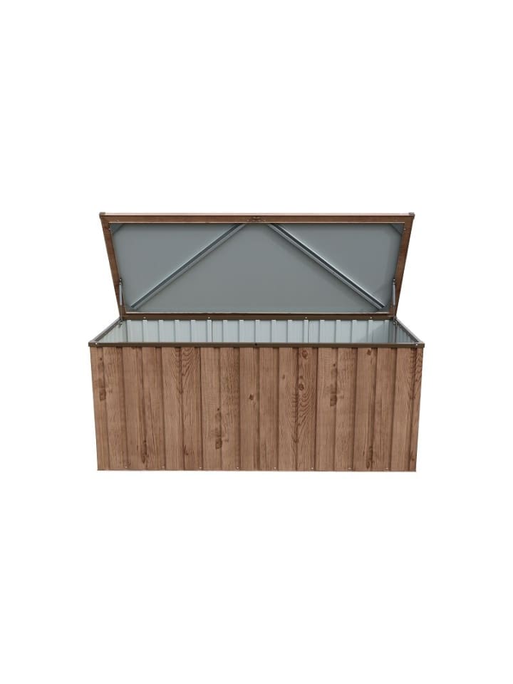 VCM  Metall Garten Gerätebox Kiste Kissenbox 770 L in Braun günstig kaufen onesize