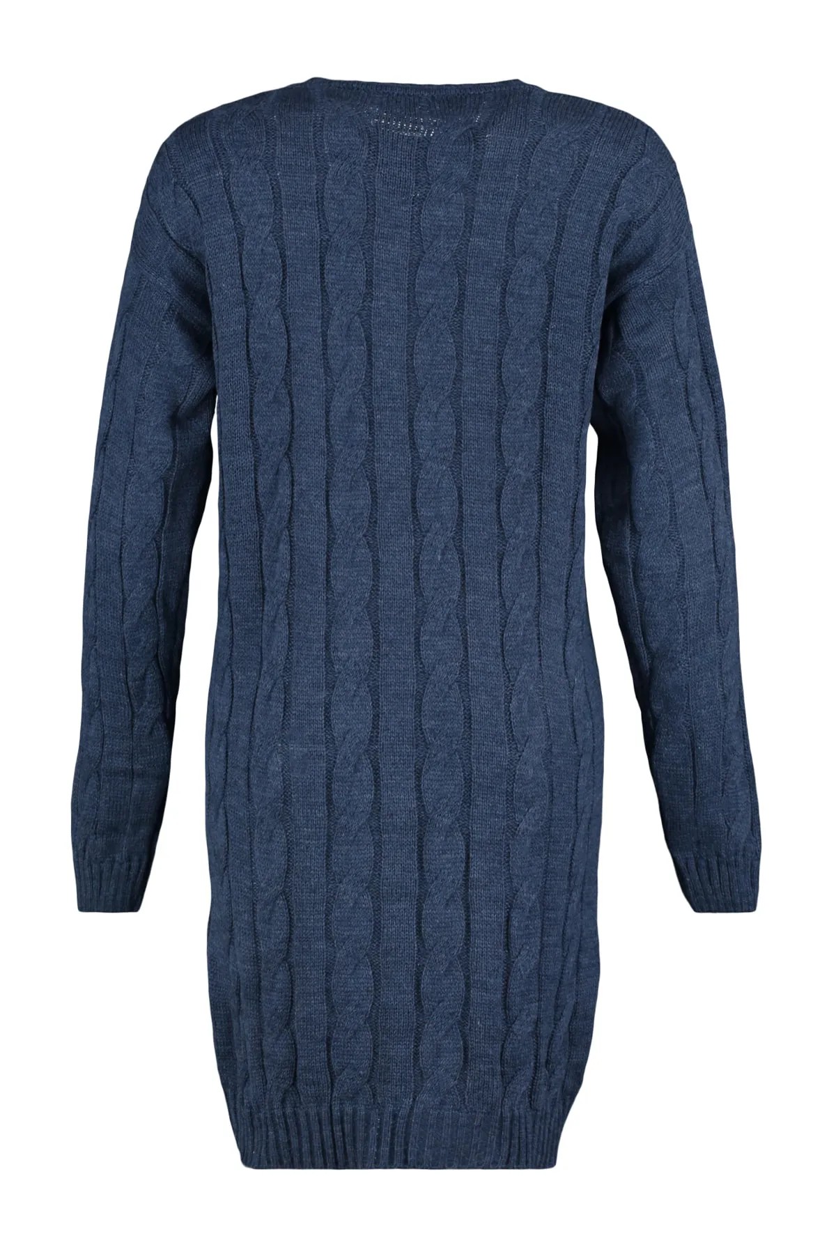 Trendyol Collection  Marineblaues gestricktes, detailliertes Strickkleid TWOAW23KZ01298