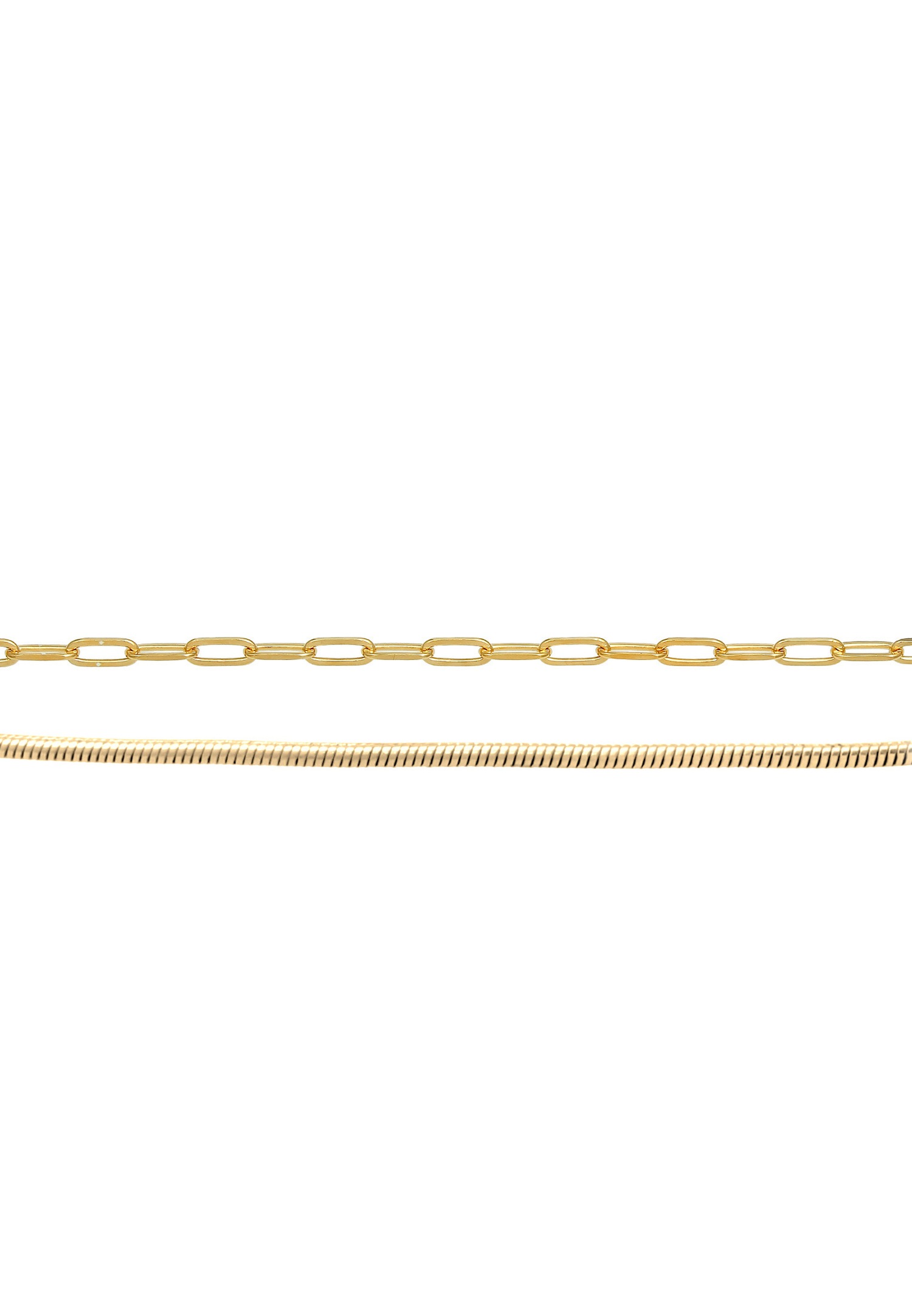 Zestaw damskich naszyjników choker Elli PREMIUM z ogniwami Basic ze srebra próby 925