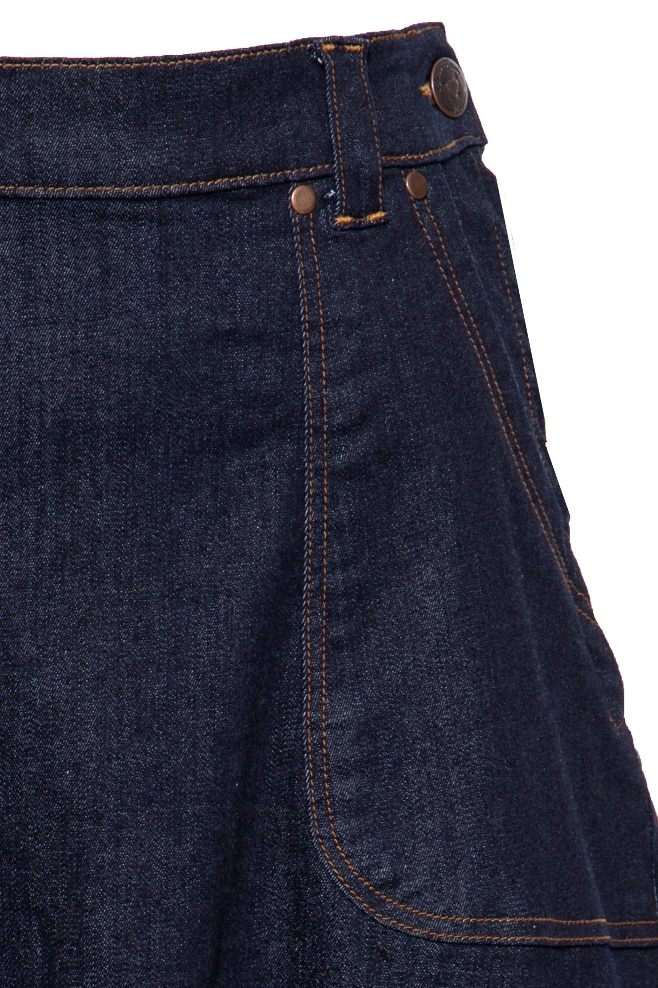 QueenKerosin A-Linien-Rock aus elastischem Denim
