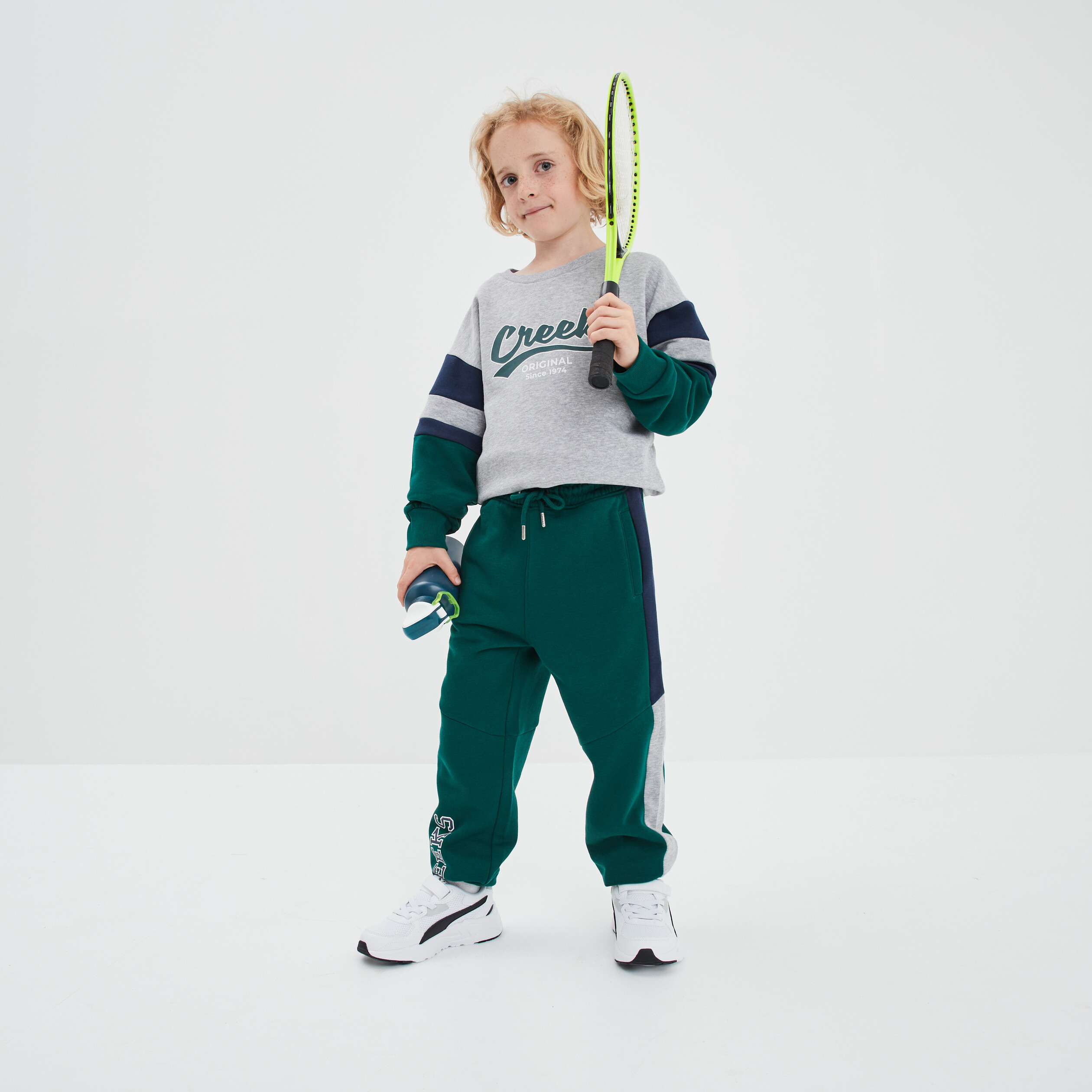 ensemble jogging molleton Creeks vert foncé garçon | La Halle