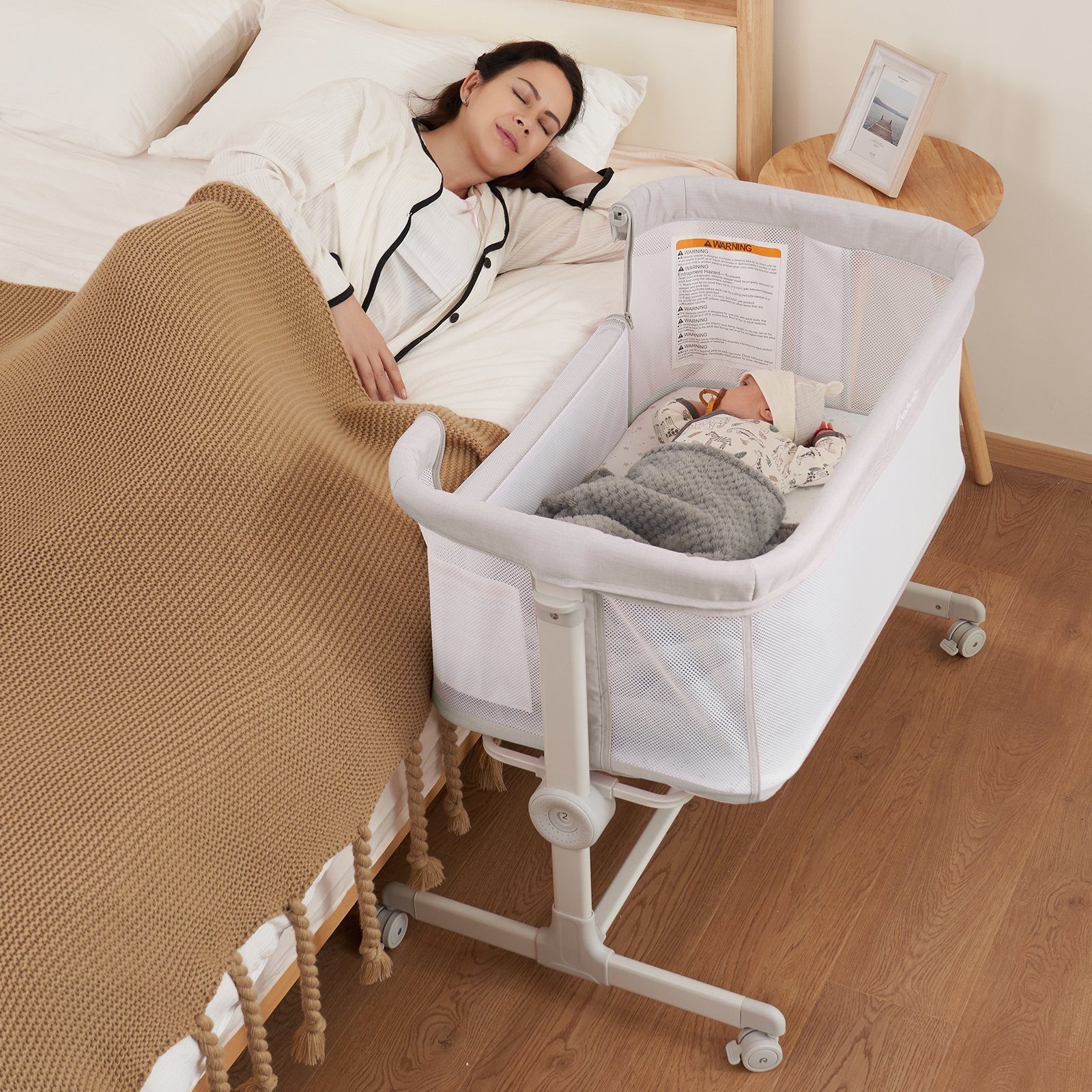 Ezebaby Beistellbett 2 in1 Baby Bett 7 Höhenverstellung