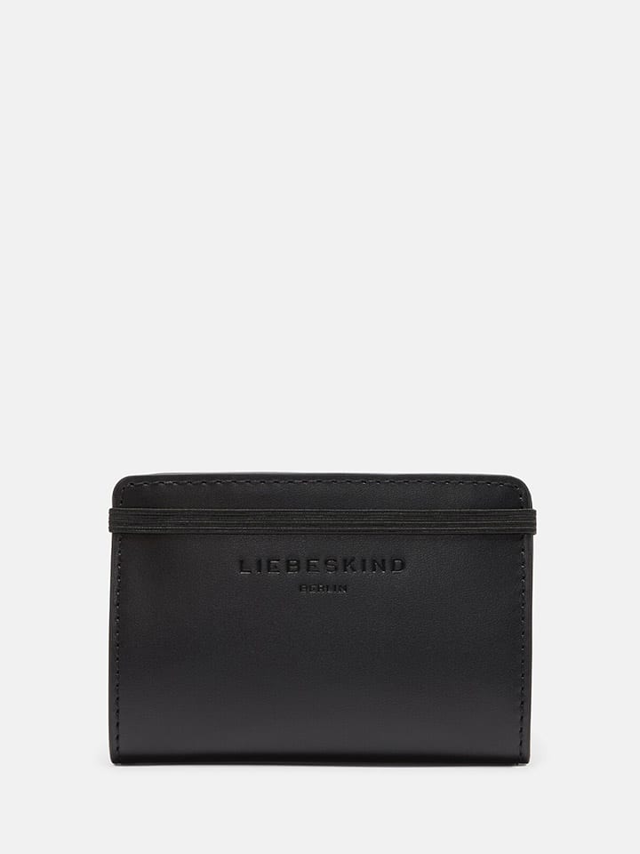 LIEBESKIND BERLIN Leder-Kartenetui in Schwarz - (B)10 x (H)7 x (T)1 cm günstig kaufen onesize