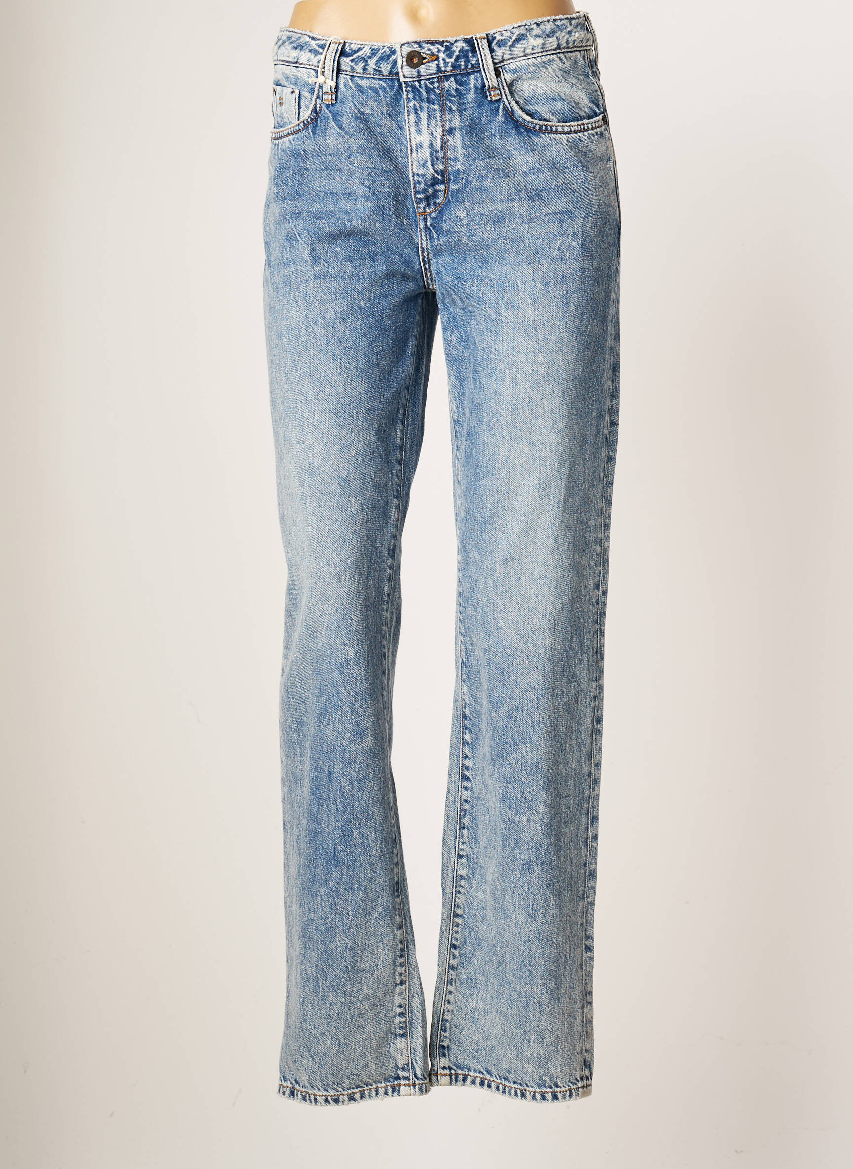 Mustang Jeans Coupe Droite Femme couleur bleu