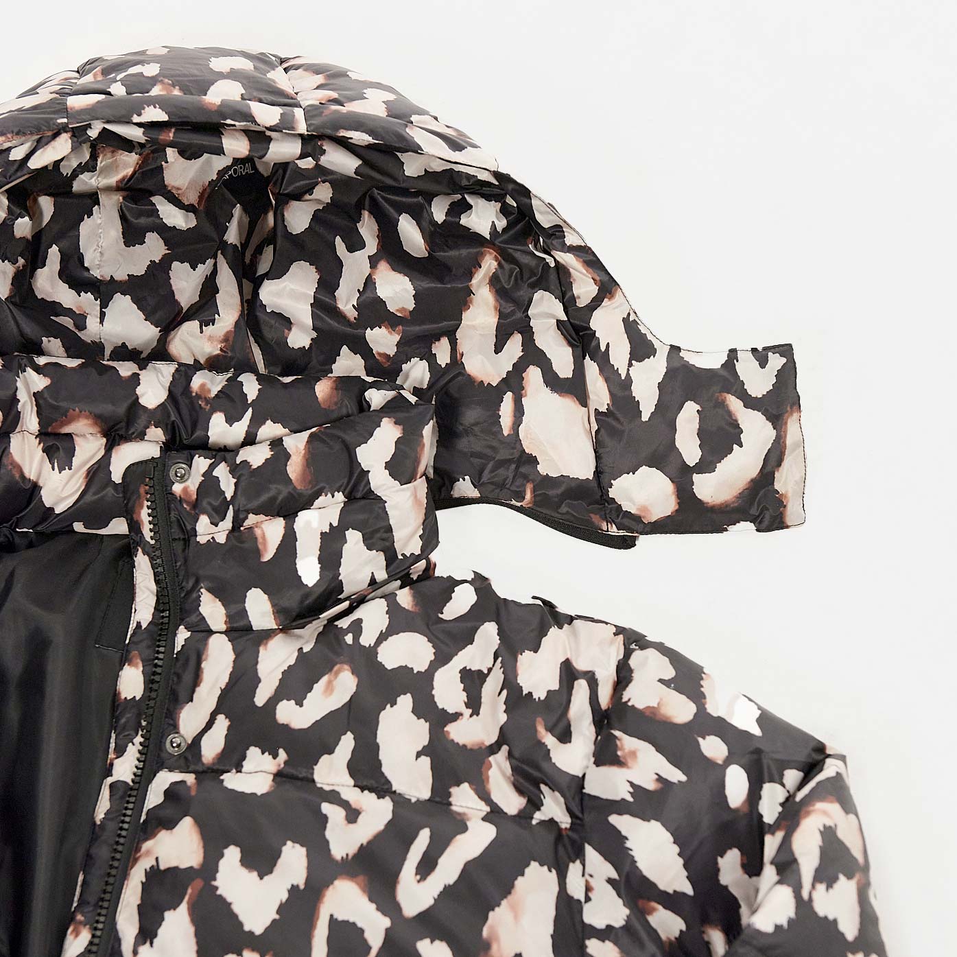 DAILY  Doudoune noire et beige Femme