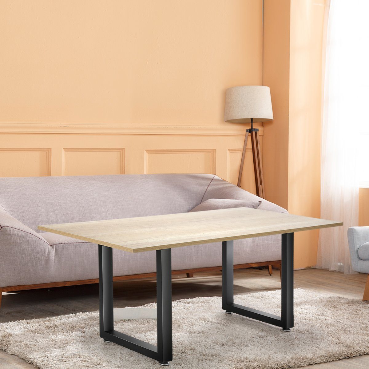 iscooter Tischbein 2er-Set Tischbein Metallfuß für Sitzbank, 45 x 40 / 71 cm, Stahl, für Tischuntergestell, DIY Sitzbank, Couchtisch