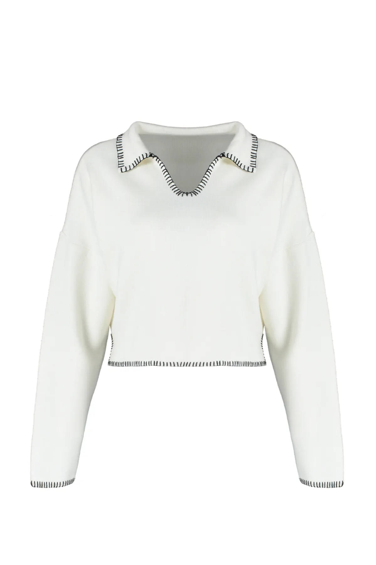 Trendyol Collection  Ecrufarbener Strickpullover mit Rollkragen TWOAW24KZ00981