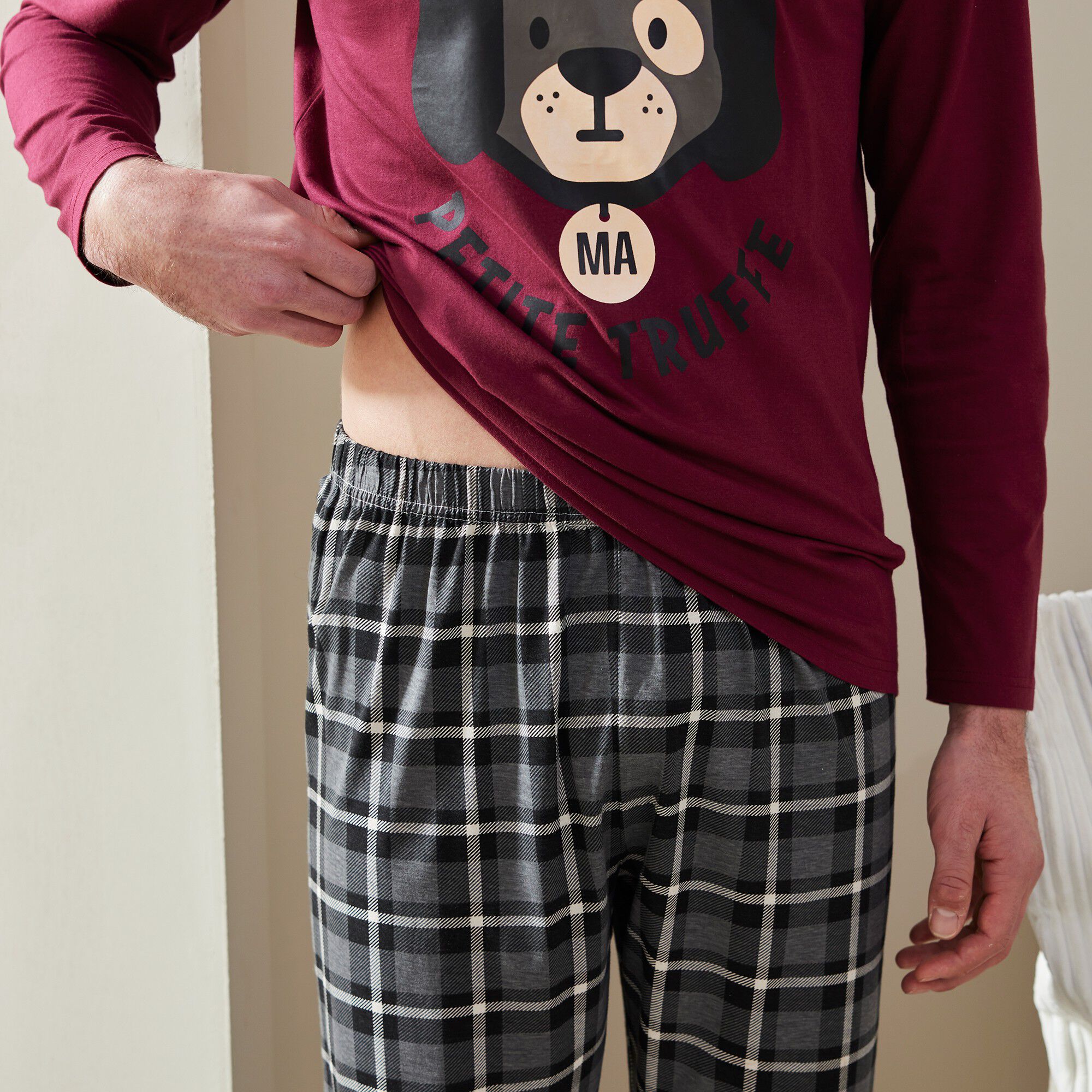 Pyjama col rond imprimé chien