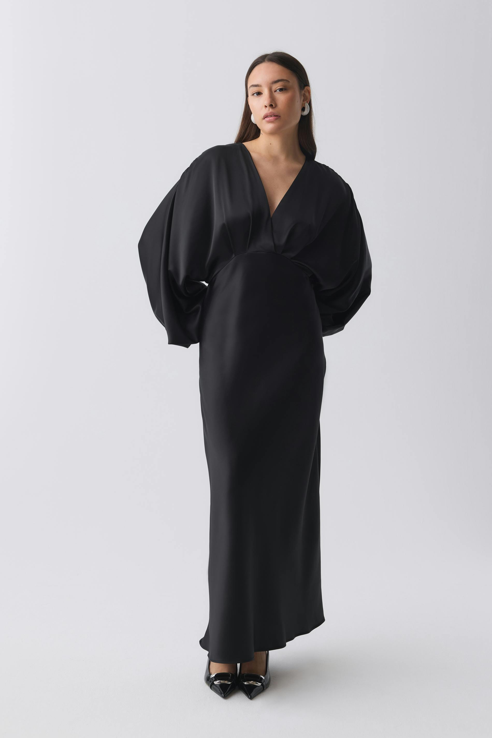 Satin midaxi dress