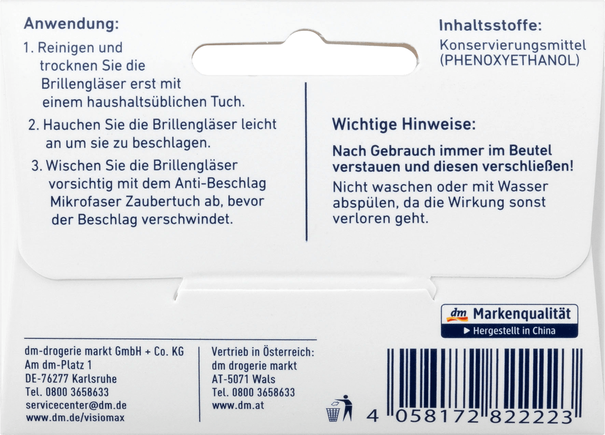 Anti-Beschlag Mikrofaser Zaubertuch, 1 St