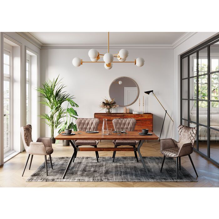 KARE Stuhl Black Marshall Velvet Grau