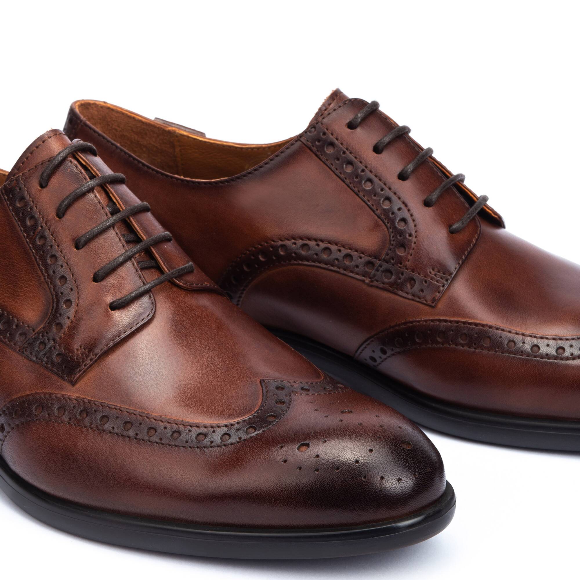 Męskie buty wizytowe sznurowane - skórzane