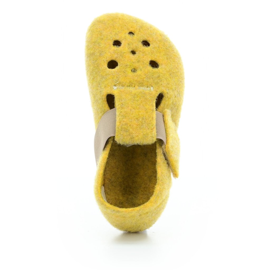 Pegres BF04 Gelb Barfußhauschuhe aus Filz