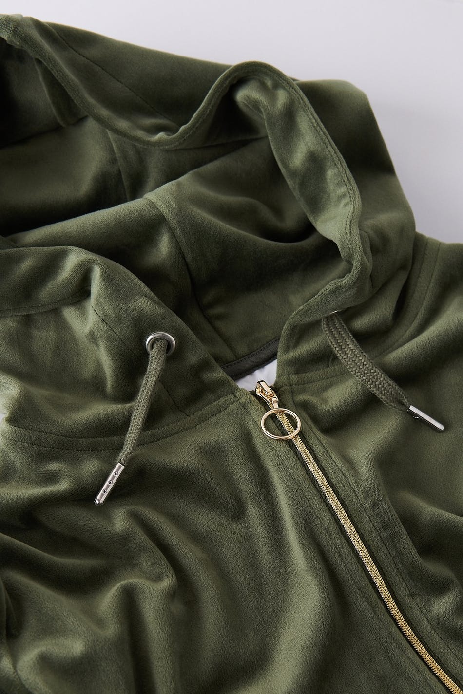 Y velour zip hoodie