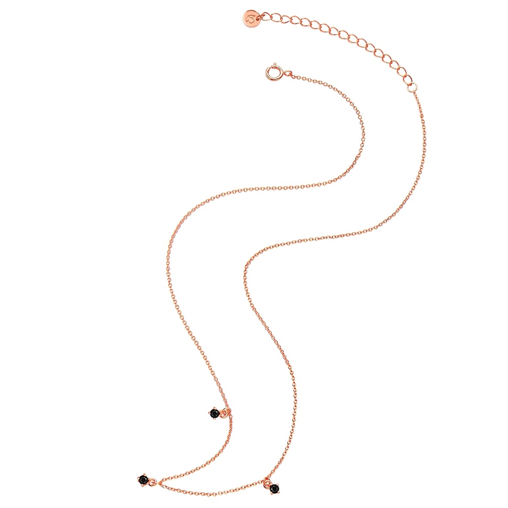 Glanzstücke München Chaîne Argent sterling Spinelle en Or rose collier