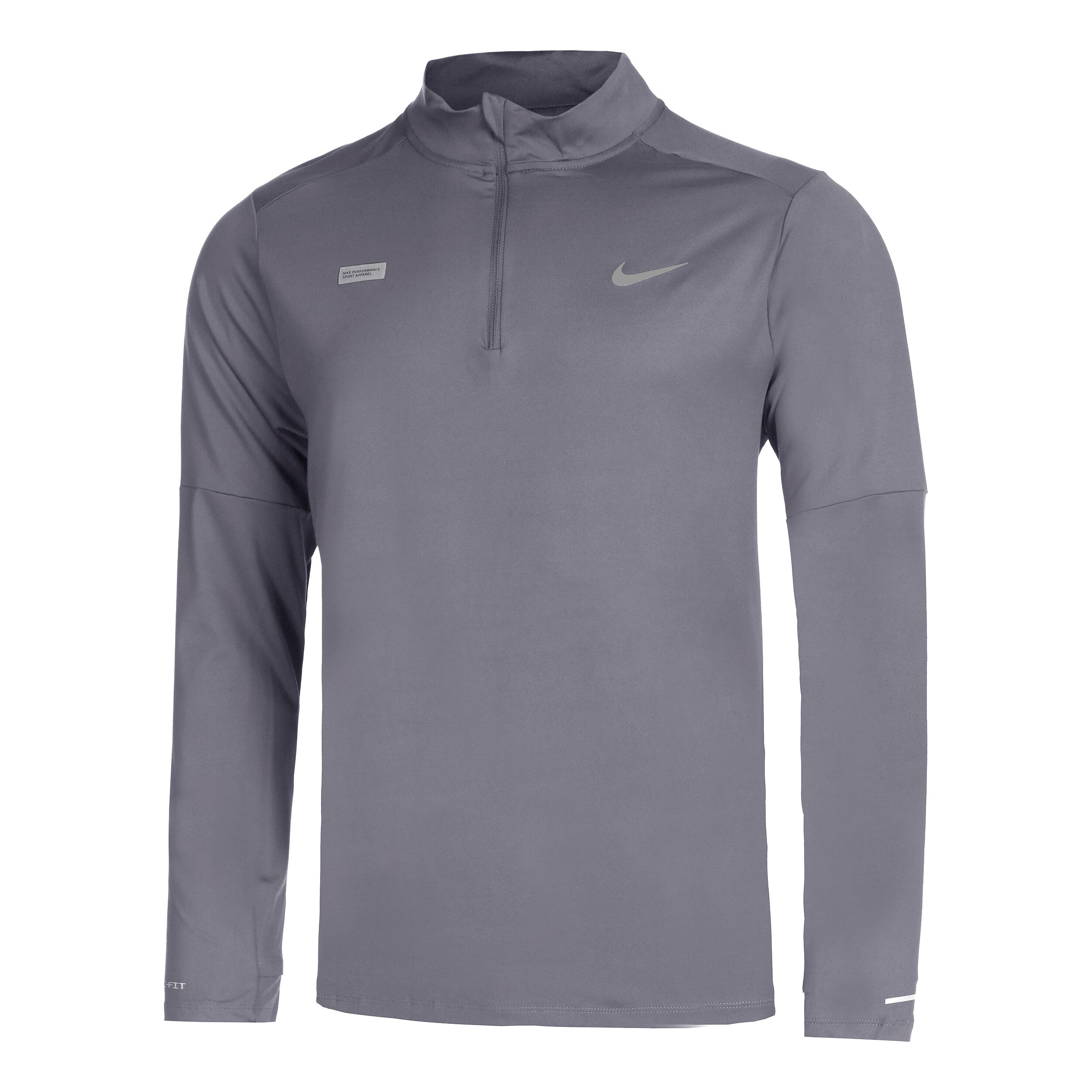 Dri-Fit Element Flash Half-Zip Laufshirt Herren - Grau