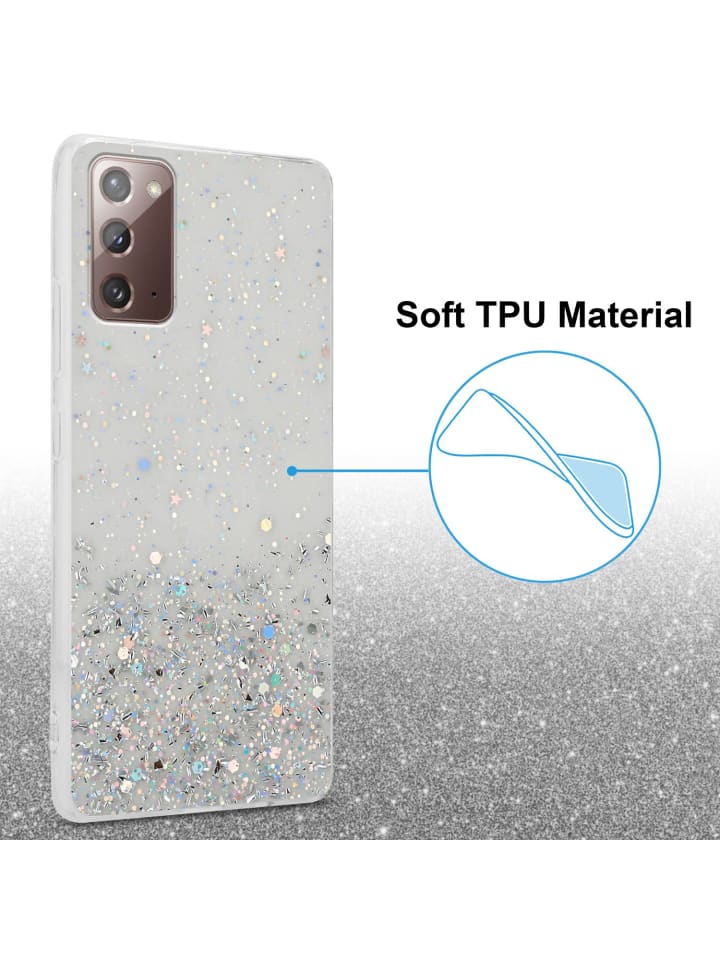cadorabo Hülle für Samsung Galaxy NOTE 20 Glitter in Transparent mit Glitter günstig kaufen onesize