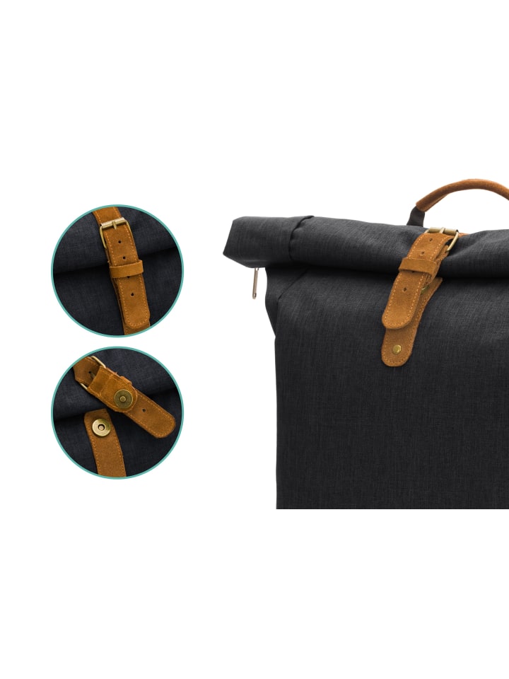 fillikid Wickelrucksack Berlin in Schwarz Melange günstig kaufen onesize
