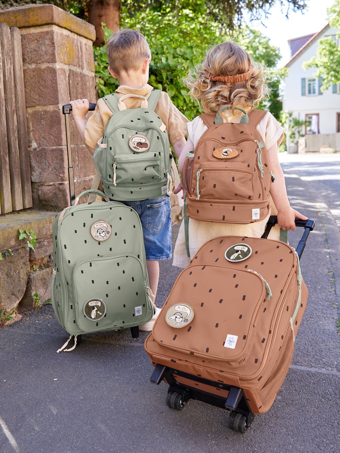 Valise à roulettes LÄSSIG happy prints olive