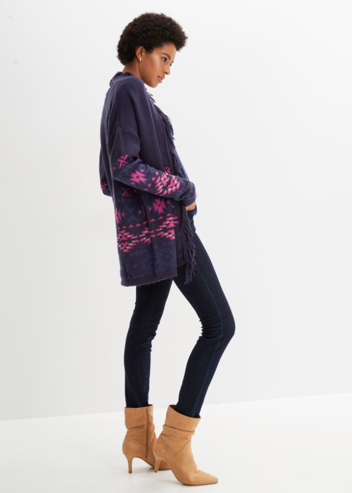 Strickjacke mit Fransen