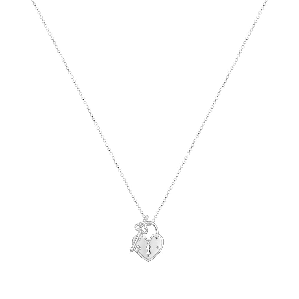 Elli Elli Collier Schloss Schlüssel Herz Anhänger Liebe 925 Silber Bijoux