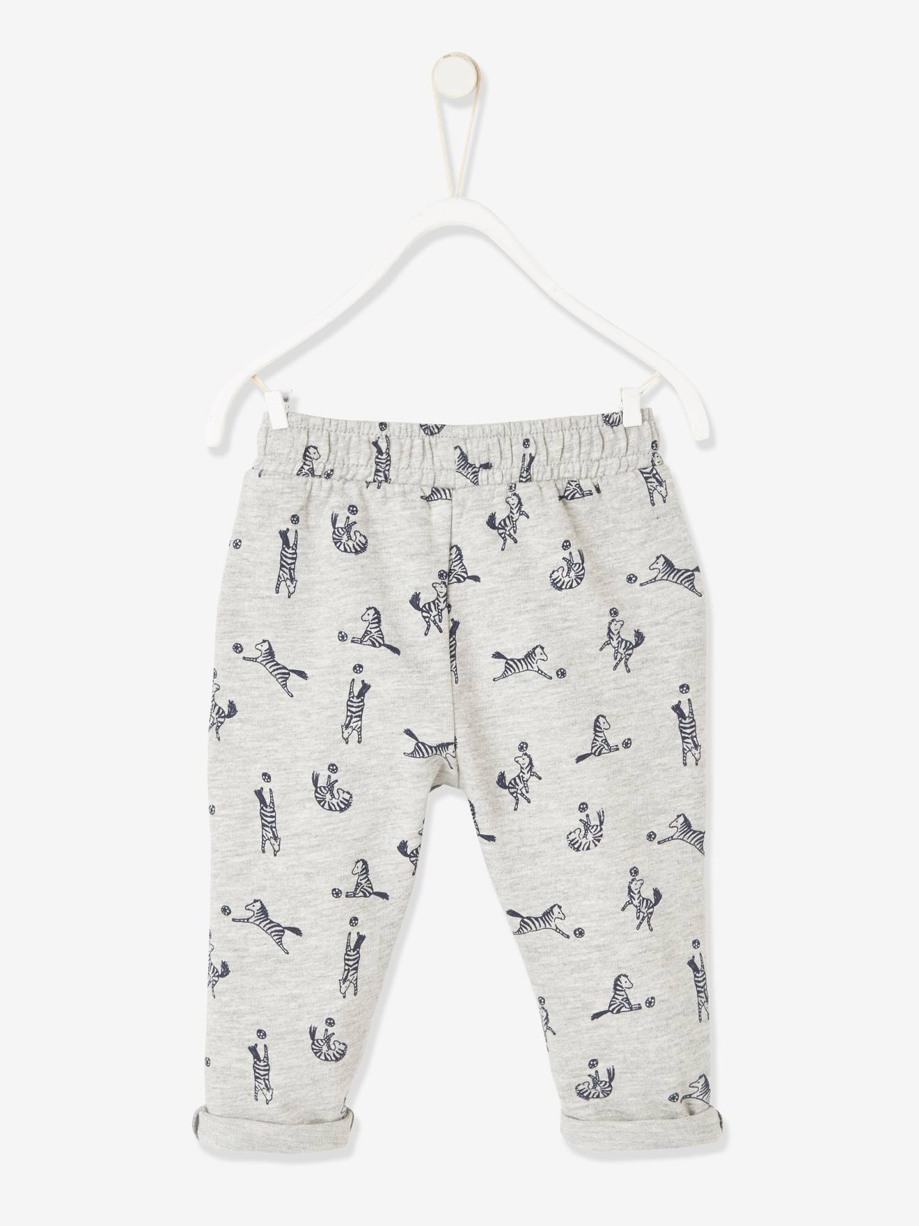 Pantalon molleton bébé garçon caramel imprimé