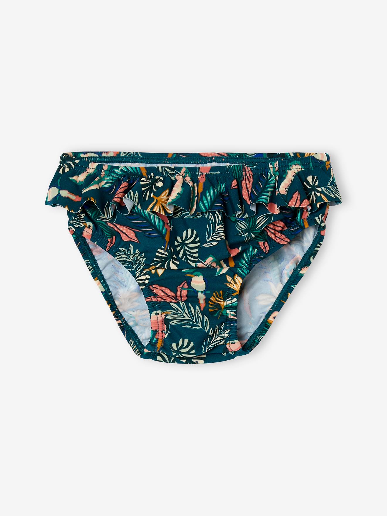 Culotte de bain imprimée bébé fille Capsule famille bain jungle vert