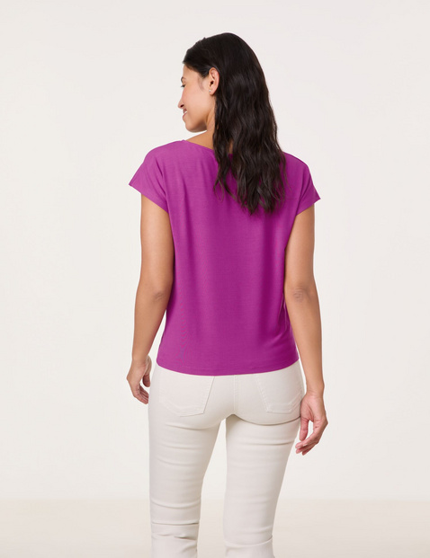 Figurumspielendes T-Shirt mit rundem Ausschnitt
