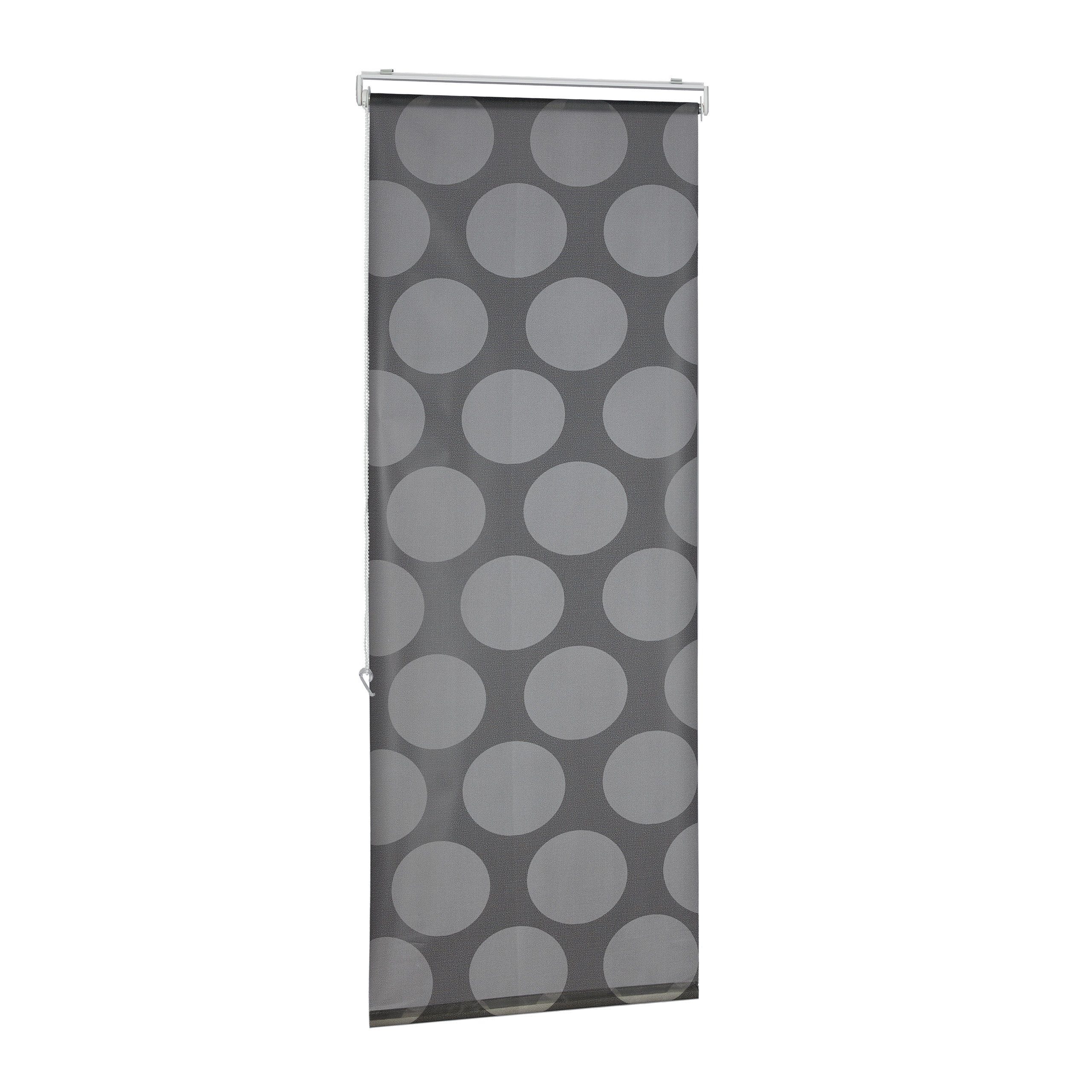relaxdays Duschrollo Duschrollo grau Punkte Breite 60 cm, 60x240cm