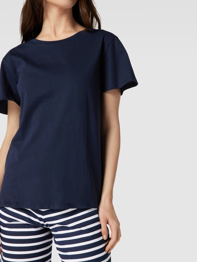 Pyjama mit Streifenmuster in marineblau