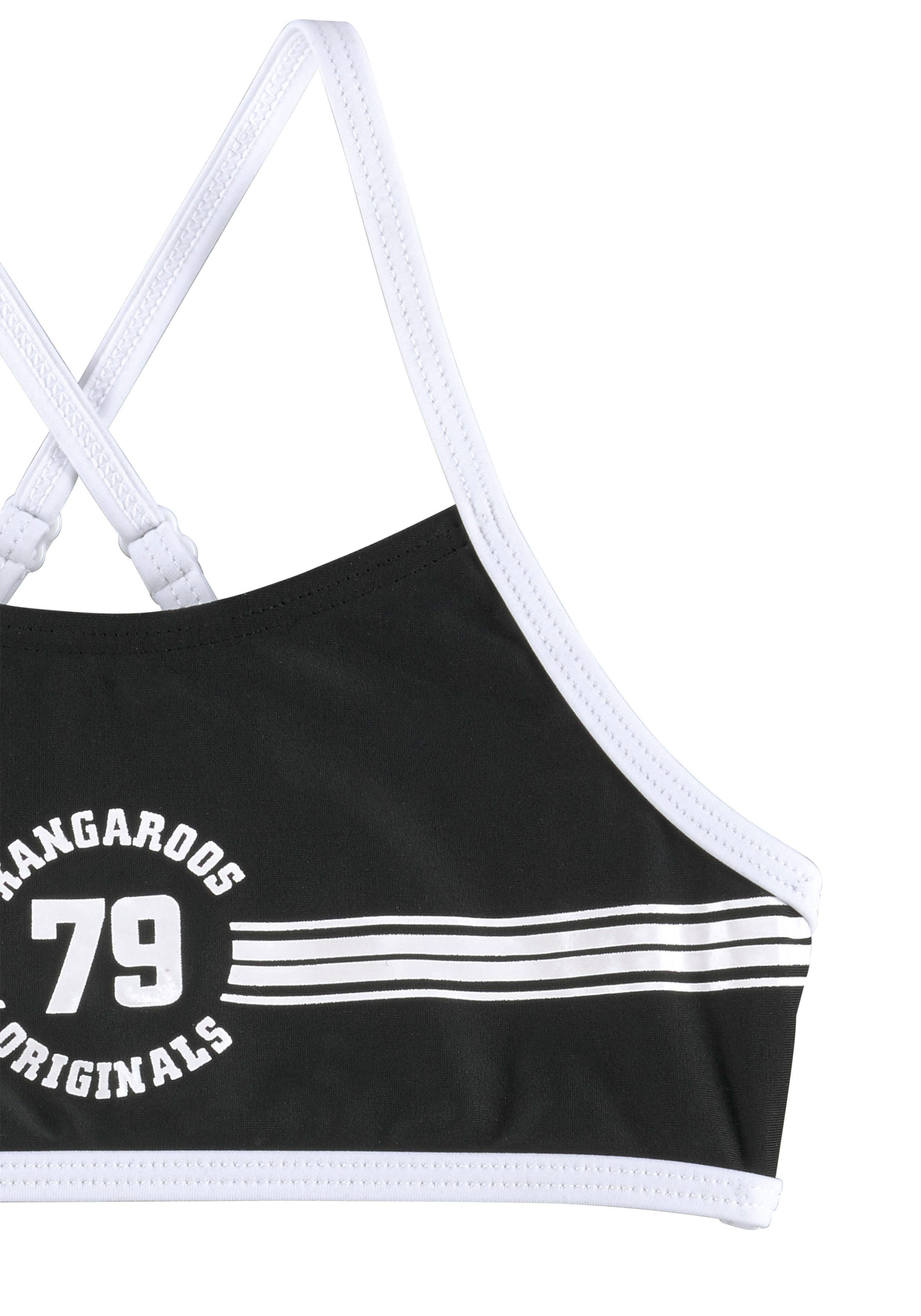 KangaROOS Bustier-Bikini Sporty mit sportlichem Frontdruck