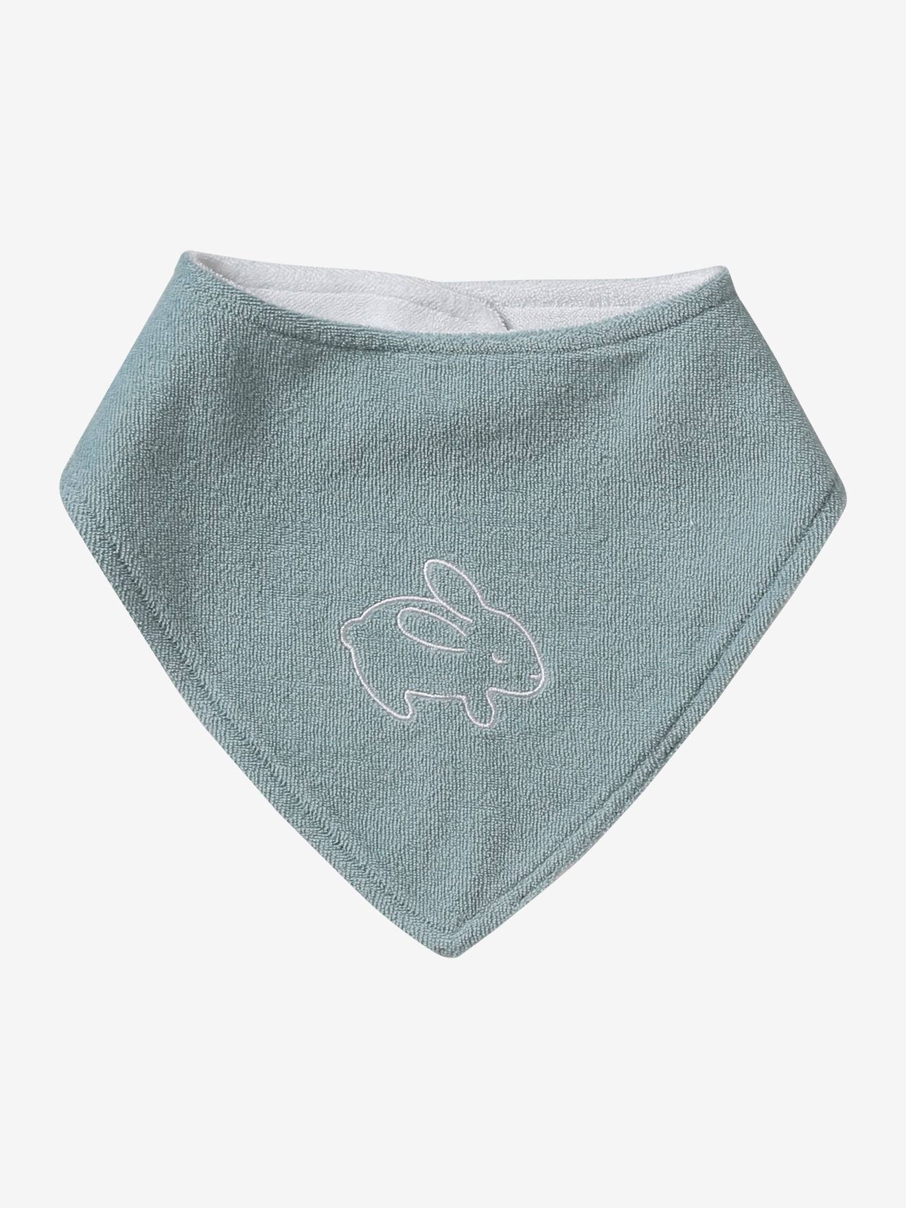 Vertbaudet 3er-Pack Baby Halstücher, Frottee - pack graublau waldfreunde