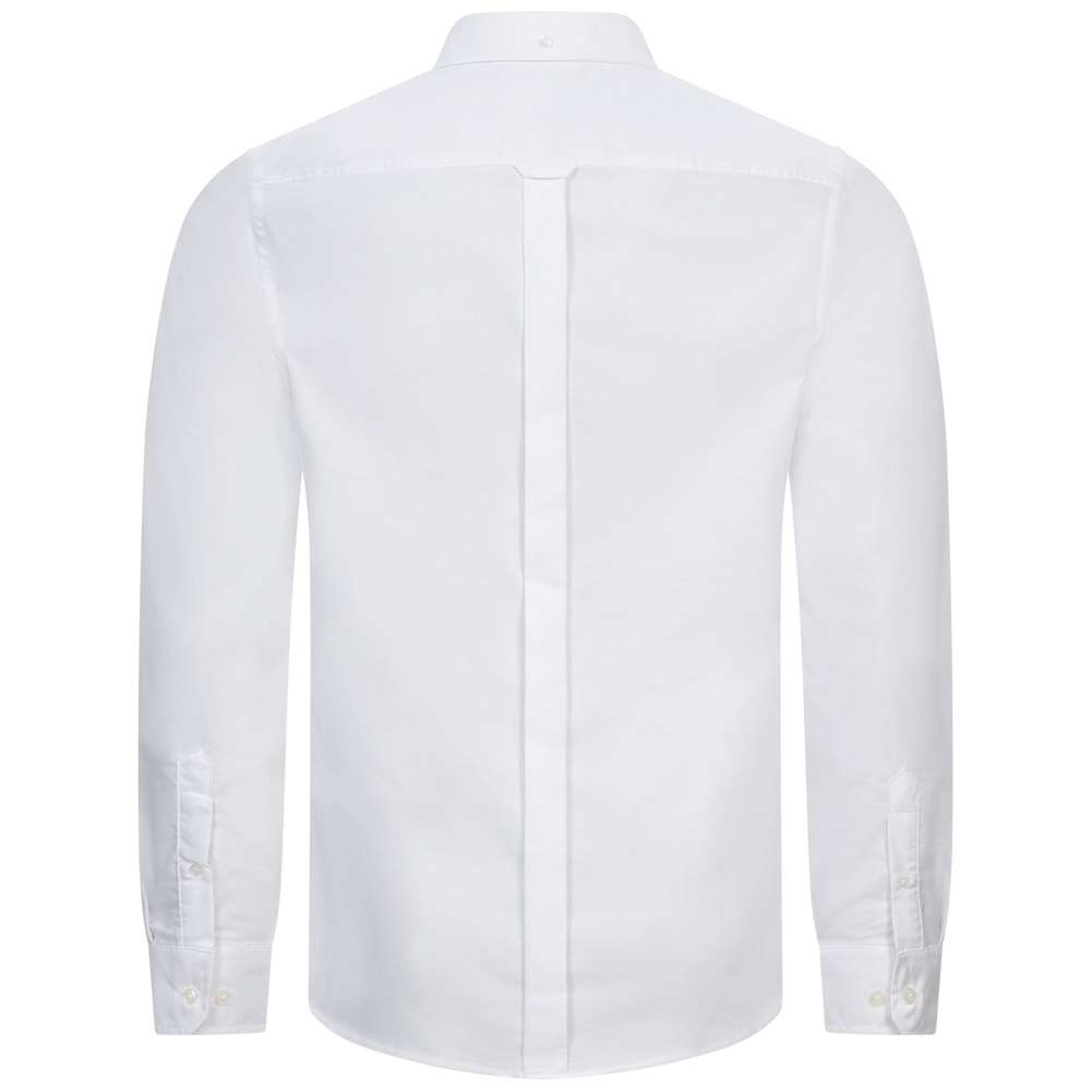 BEN SHERMAN Oxford Herren Langarm Hemd 0076260-WHITE