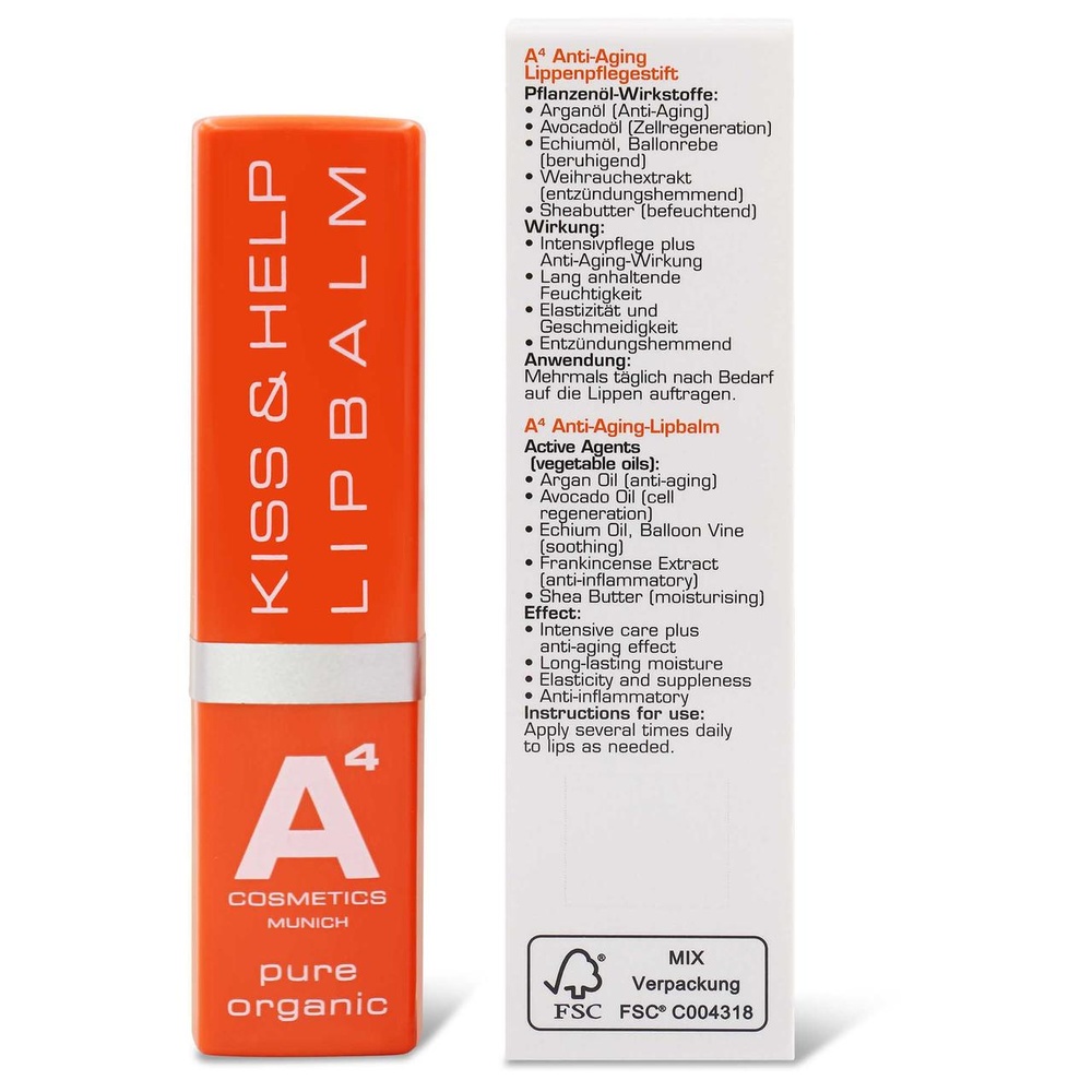 A4 Cosmetics Kiss & Help Lipbalm Baume à  lévres