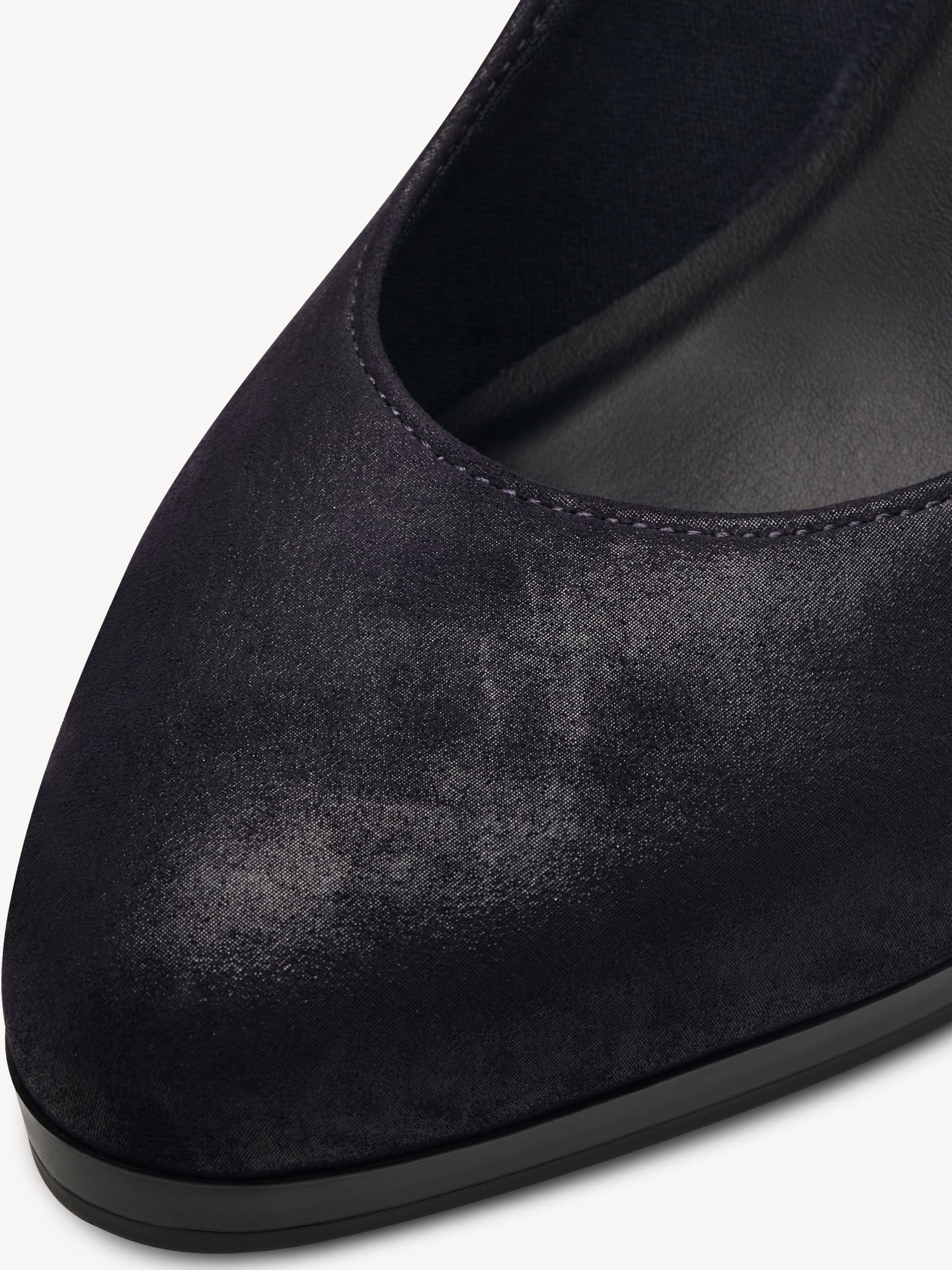 Escarpin en cuir - bleu