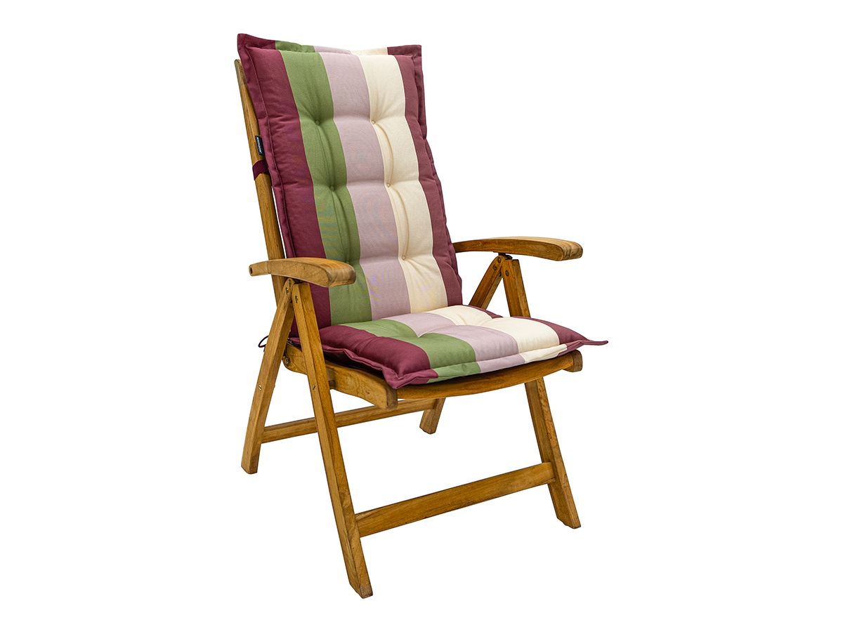 Madison Vivero Bordeaux 123 x 50 Gartenstuhlkissen mit hoher Rückenlehne