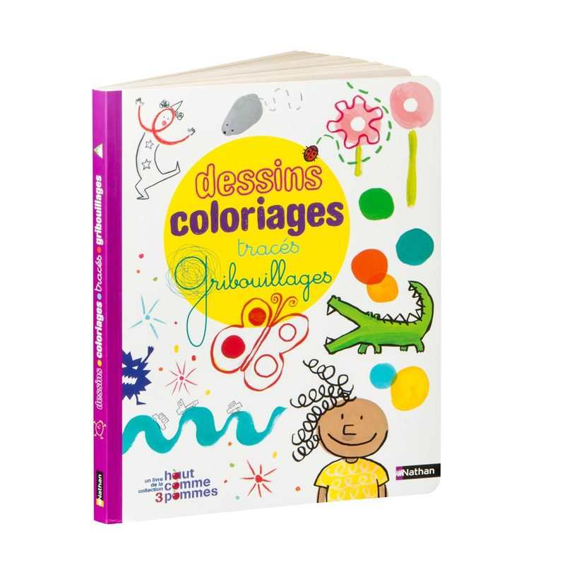 Livre Dessins coloriages tracés gribouillages - Nathan Jeunesse