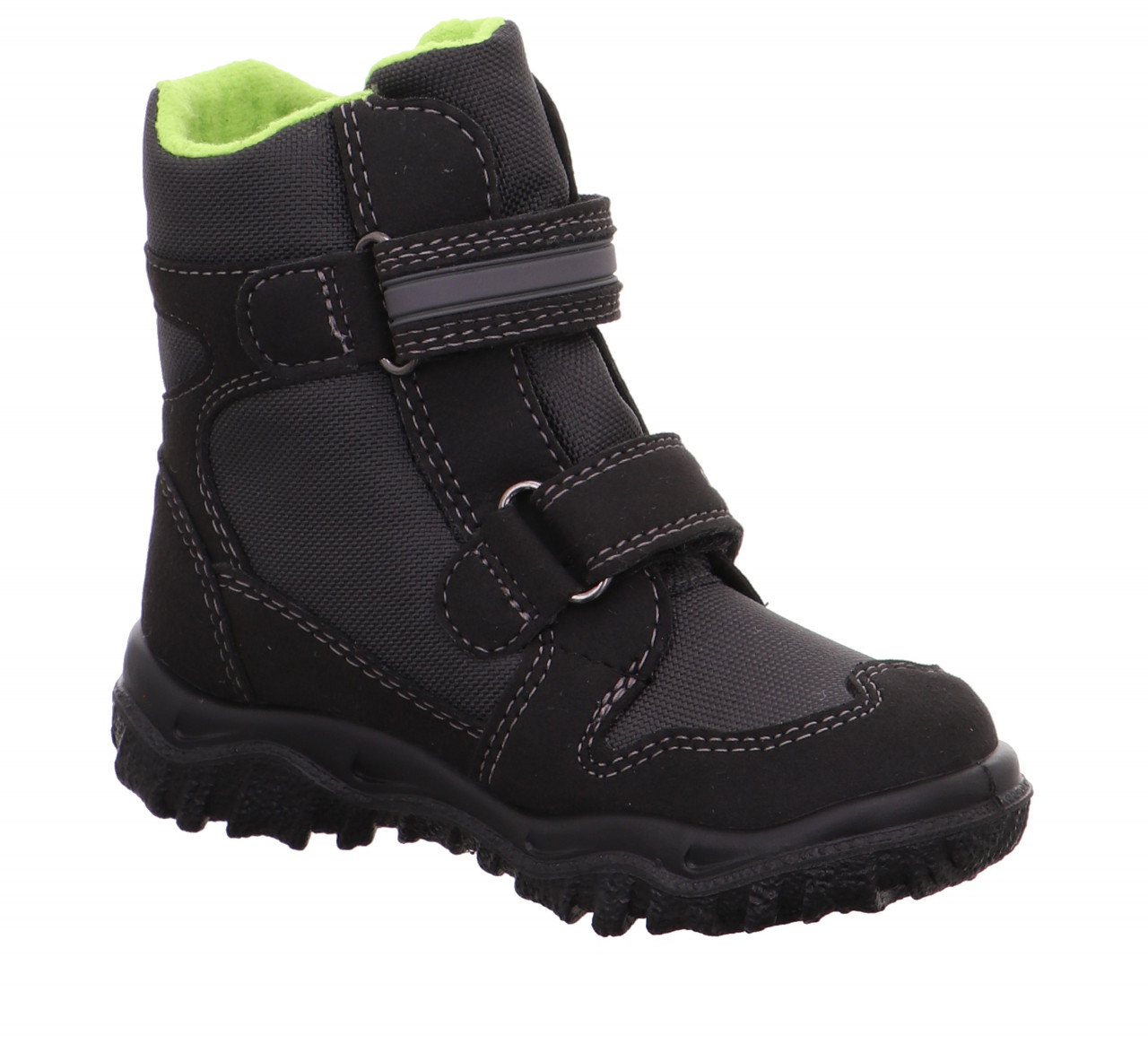HUSKY - Schwarz/Grün Boots mit Klettverschluss