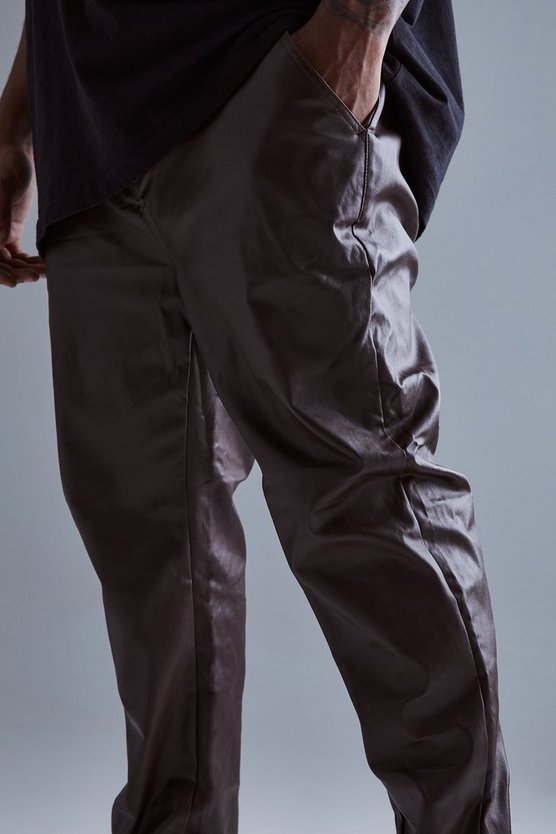 Plus beschichtete Skinny Twill Hose