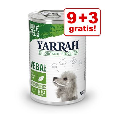 9 + 3 gratis! 12 x Yarrah Bio Nassfutter