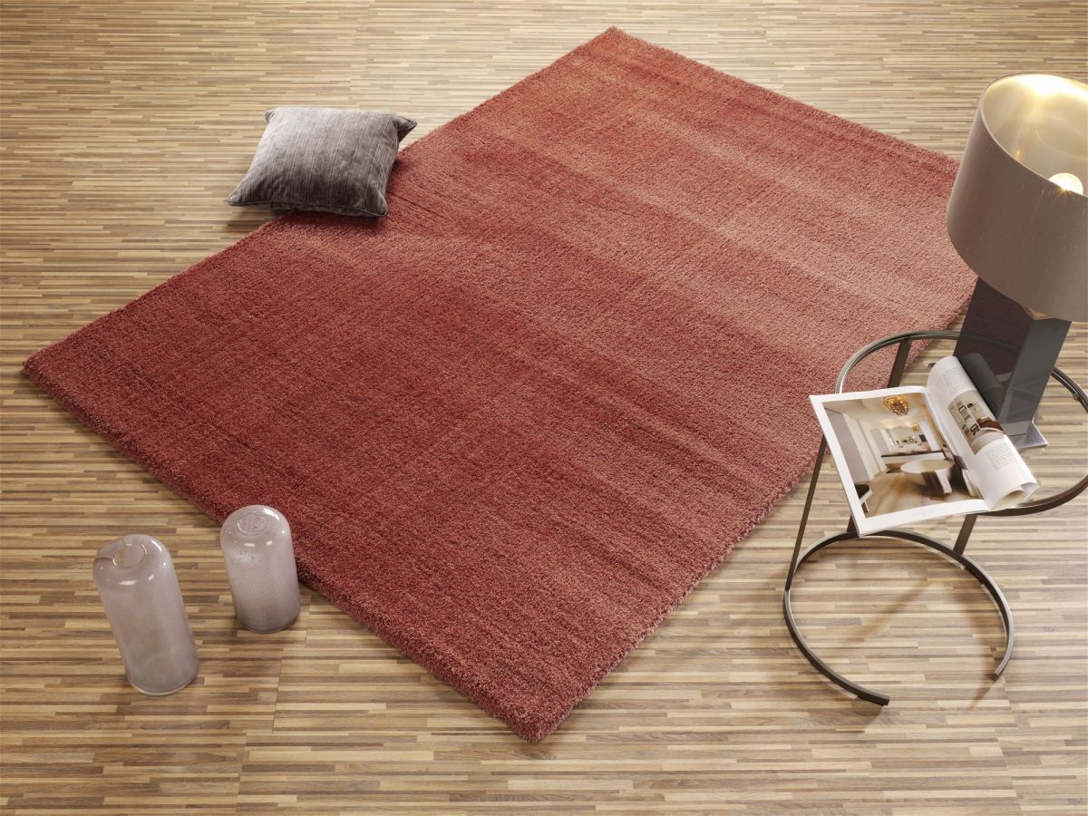 Hochflorteppich Soft Fun Rot 120 x 170 cm