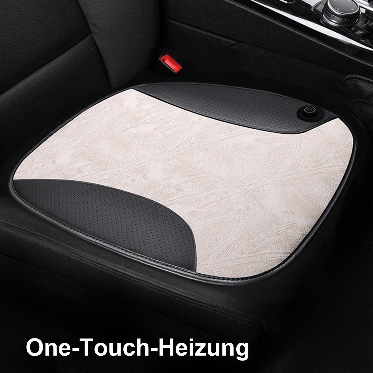 flowgoer Sitzkissen USB-Autositzheizkissen - Winterkurzplüsch für Wärme