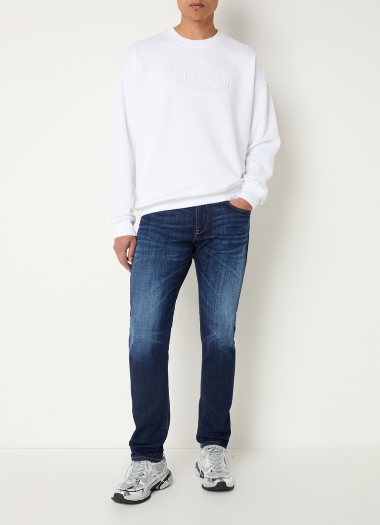Diesel 2019 D-strukt slim fit jeans with dark wash