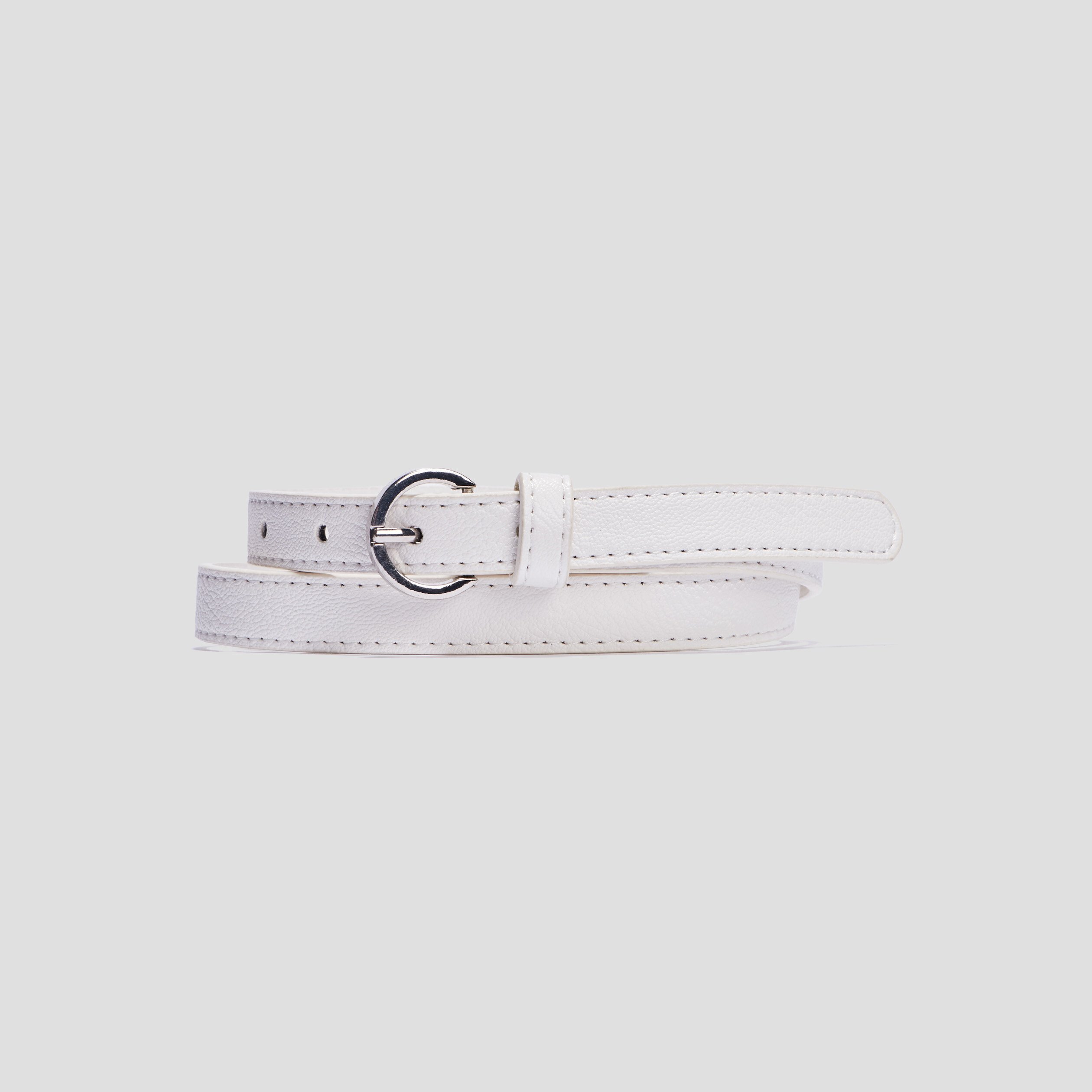Ceinture avec boucle ronde blanc femme | La Halle
