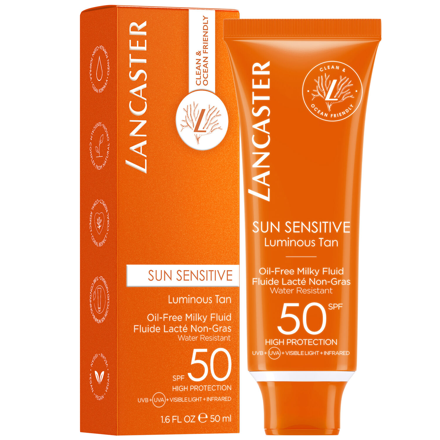 Lancaster Sun Sensitive Fluide Lacté Non-Gras Visage SPF50