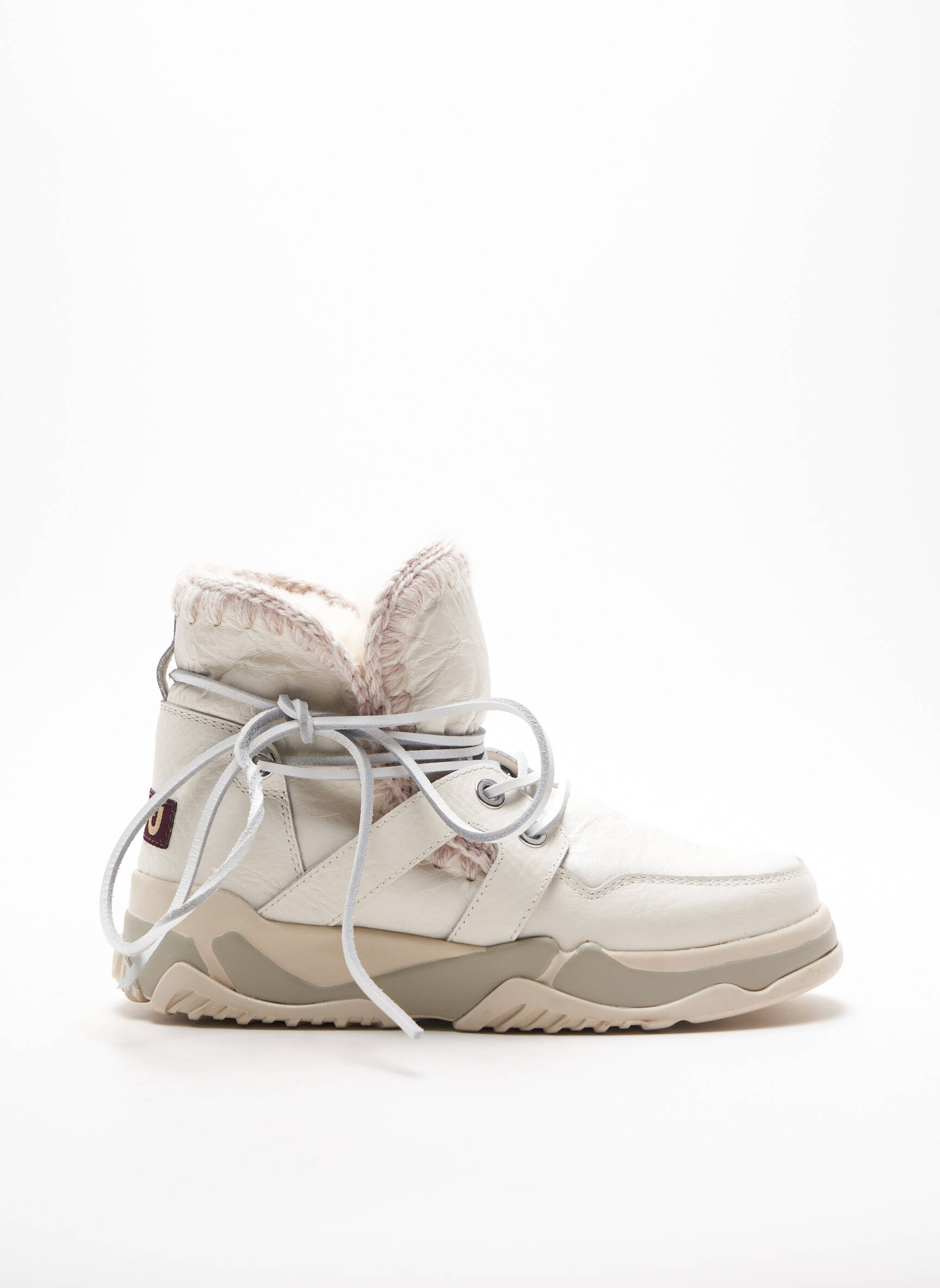 Mou Baskets Femme couleur beige