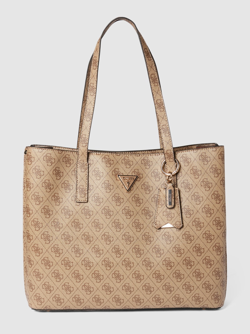 Shopper mit Label-Detail Modell 'MERIDIAN' in hellbraun